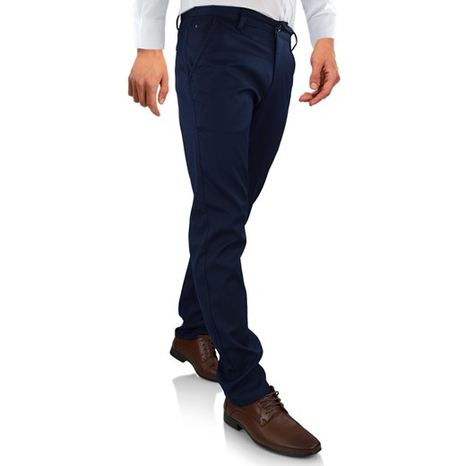 Eleganckie spodnie męskie w kolorze granatowym 1252B   31/32 merits.pl promocyjna cena 
