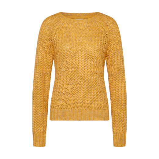 Żółty sweter damski Noisy May gładki 
