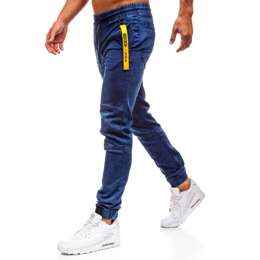 Spodnie jeansowe joggery męskie granatowe Denley Y257B  Denley 2XL 