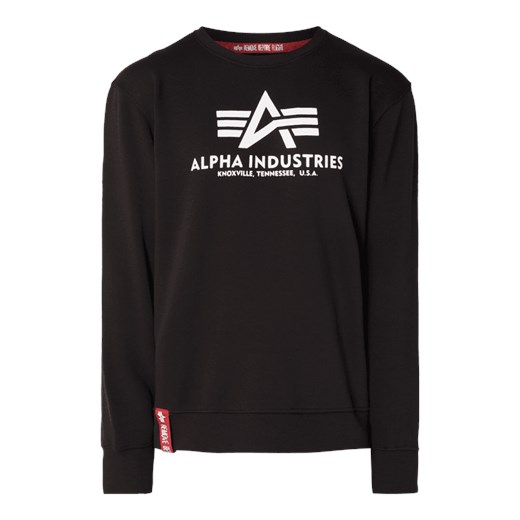 Bluza z nadrukowanym logo Alpha Industries czarny L Fashion ID GmbH & Co. KG