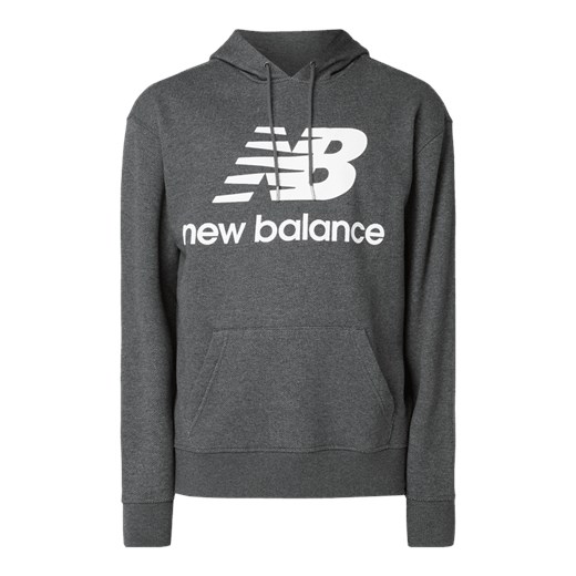 Bluza z kapturem z nadrukowanym logo New Balance szary M Fashion ID GmbH & Co. KG