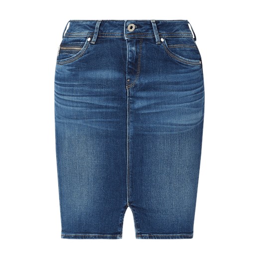Spódnica dżinsowa w odcieniu Stone Washed o kroju slim fit niebieski Pepe Jeans L Fashion ID GmbH & Co. KG