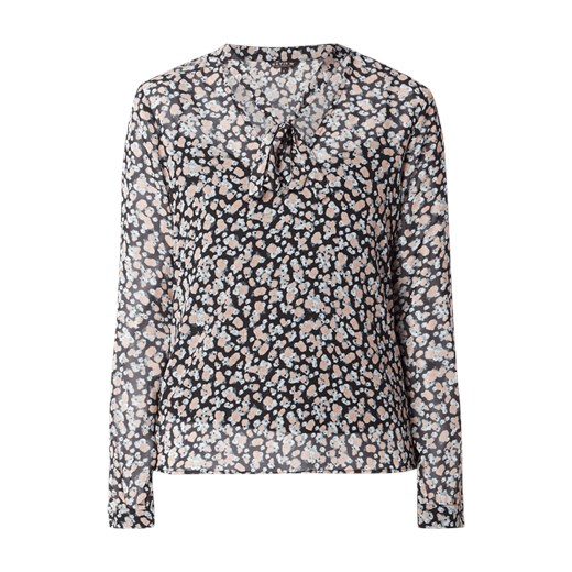 Bluzka z kwiatowym wzorem i kokardą Review szary XL Fashion ID GmbH & Co. KG