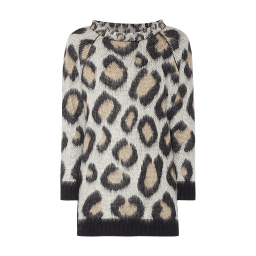 Długi sweter z wzorem w panterkę Marc Cain 38 Fashion ID GmbH & Co. KG