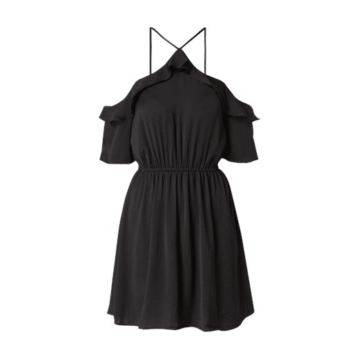 Sukienka z wyciętymi ramionami obszyta falbanką  Noisy May L Fashion ID GmbH & Co. KG