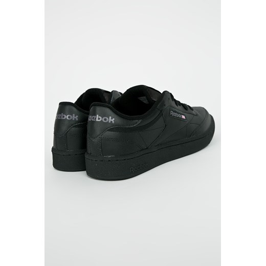 Buty sportowe męskie czarne Reebok Classic ze skóry sznurowane 