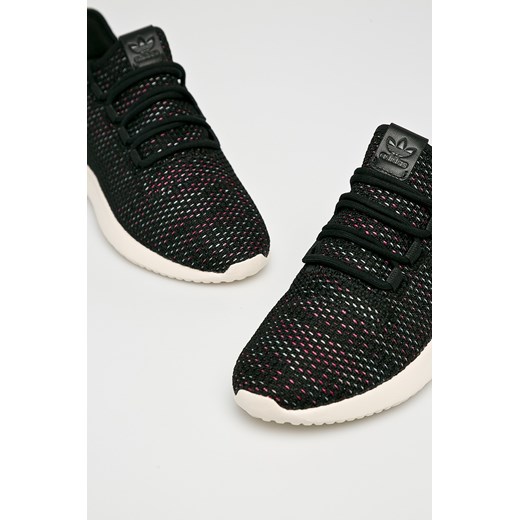 Buty sportowe damskie Adidas Originals dla tenisistów czarne w geometryczny wzór wiązane 