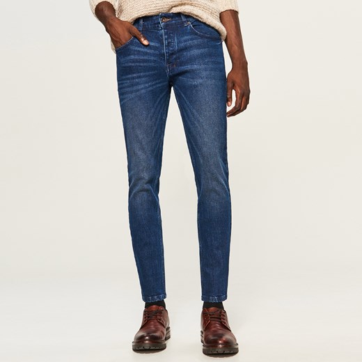 Reserved - Spodnie jeansowe slim fit - Granatowy  Reserved 29 
