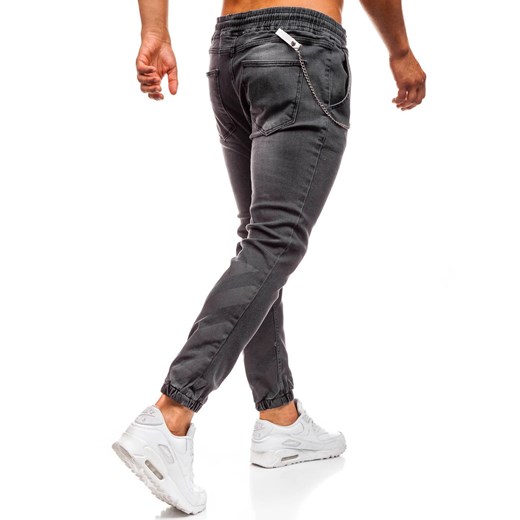 Spodnie jeansowe baggy męskie antracytowe  Denley 2040  Denley L 