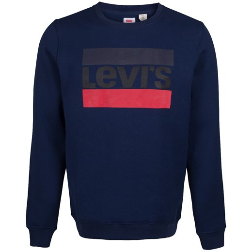 Levi&#039;s Levi's ® Bluza Crew Neck Niebieska Bawełniana  Levis XL, XXL czasowewyprzedaze promocja 