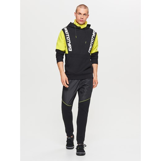Cropp - Bluza kangurka futuristic youth - Czarny Cropp czarny S