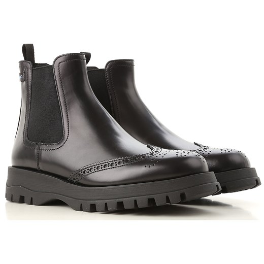 Prada Buty Sztyblety dla Kobiet, Czarny, Skóra, 2017, 36 36.5 37 37.5 38 38.5 39 39.5 40 Prada 39.5 RAFFAELLO NETWORK