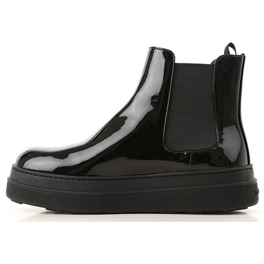 Prada Buty Sztyblety dla Kobiet, Czarny, Lakierowana skóra, 2017, 35 35.5 36 36.5 37 37.5 38 38.5 39 40 Prada 37 RAFFAELLO NETWORK