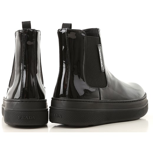Prada Buty Sztyblety dla Kobiet, Czarny, Lakierowana skóra, 2017, 35 35.5 36 36.5 37 37.5 38 38.5 39 40 Prada 36.5 RAFFAELLO NETWORK