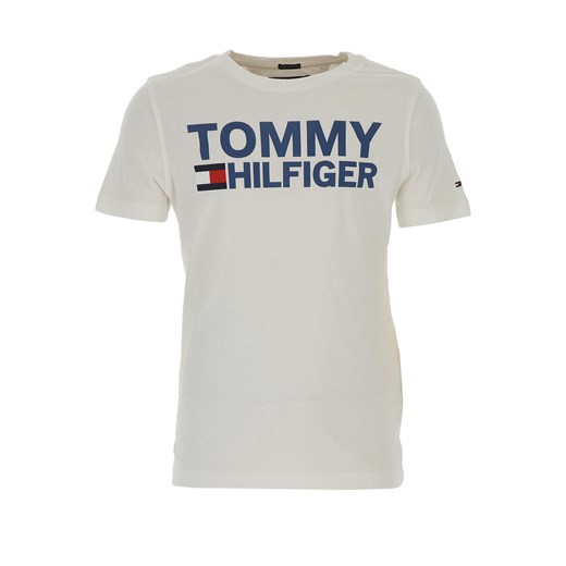 Tommy Hilfiger Koszulka Dziecięca dla Chłopców, Biały, Bawełna, 2017, 10Y 12Y 14Y 16Y 6Y 8Y Tommy Hilfiger  14Y RAFFAELLO NETWORK