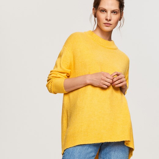 Reserved - Sweter oversize - Żółty  Reserved L 
