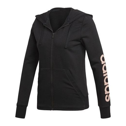Bluza z kapturem damska Essentials Linear Hoodie Adidas (czarna)  Adidas S SPORT-SHOP.pl promocja 