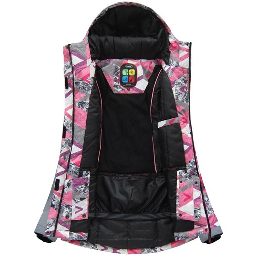 KURTKA ZIMOWA Z MEMBRANĄ SZARO-RÓŻOWA (W181)  Speed.A XXL (44) goodlookin.pl