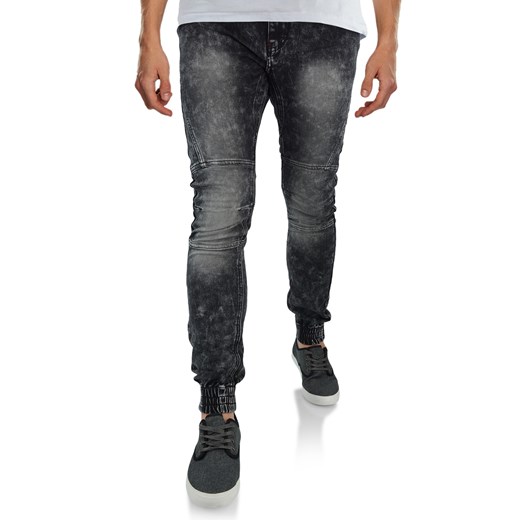 Joggery męskie jeansowe z wstawkami LX984   34 promocja merits.pl 
