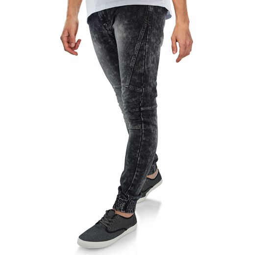 Joggery męskie jeansowe z wstawkami LX984   32 okazyjna cena merits.pl 