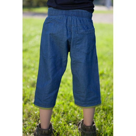 Spodenki chłopięce jeansowy-zółty DZ6025