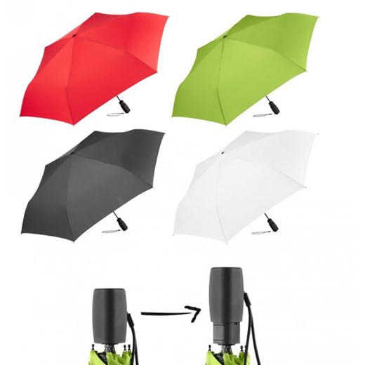 SlimLite CZERWONA mini parasolka full-auto z filtrem UV UPF50+