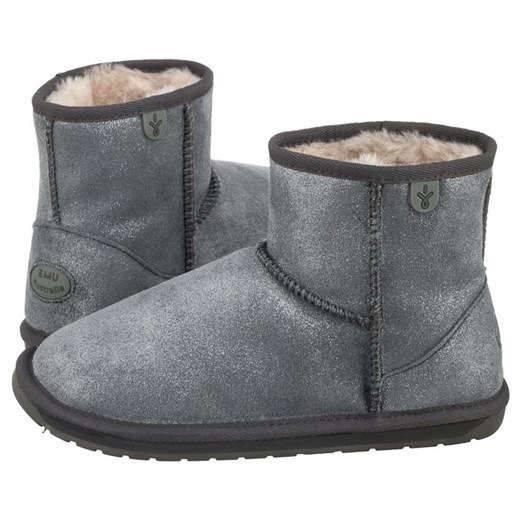 Buty EMU Australia Wallaby Mini Metallic Charcoal K11856 (EM253-b) szary Emu Australia 33/34 ButSklep.pl