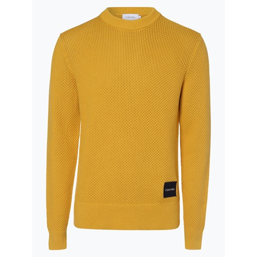 Calvin Klein - Sweter męski, żółty Calvin Klein  XXL vangraaf