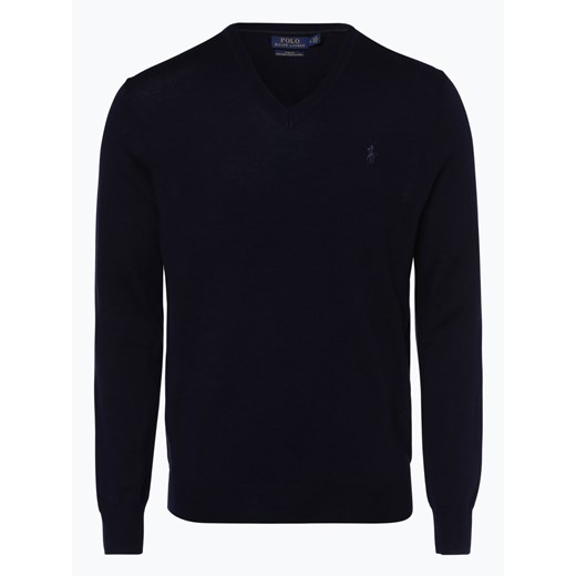 Polo Ralph Lauren - Męski sweter z wełny merino – Slim Fit, niebieski Polo Ralph Lauren  S vangraaf
