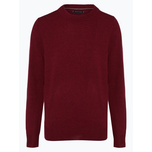 Tommy Hilfiger - Sweter męski – Heather, czerwony