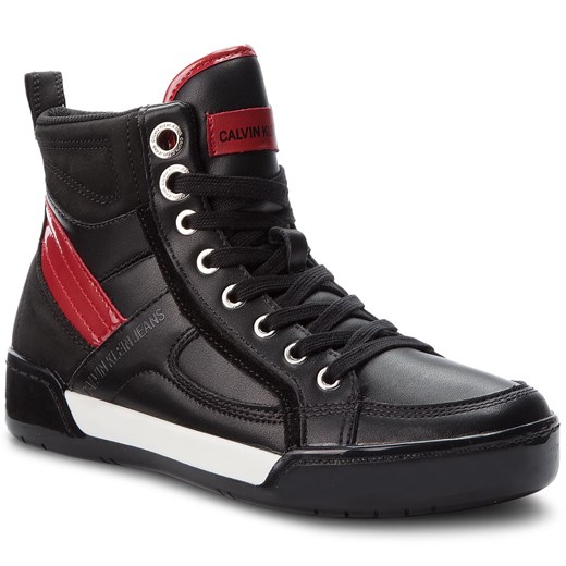 Sneakersy CALVIN KLEIN JEANS - Nikole R0806 Black/Black/Scarlet  Calvin Klein 40 eobuwie.pl