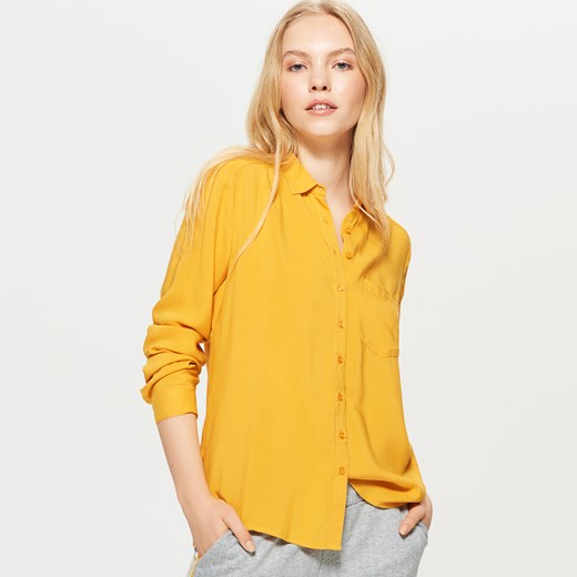 Cropp - Gładka koszula - Żółty  Cropp XS 