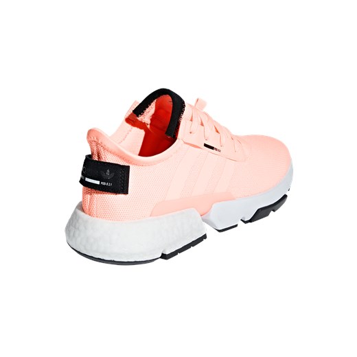 Buty sportowe damskie Adidas Originals dla biegaczy młodzieżowe bez wzorów różowe wiązane na platformie 