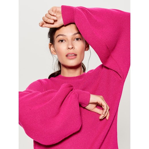 Mohito - Sweter oversize z półgolfem - Różowy Mohito  L 