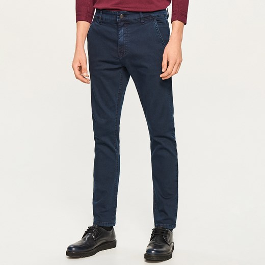 Reserved - Jeansy chino slim fit - Granatowy  Reserved 29 