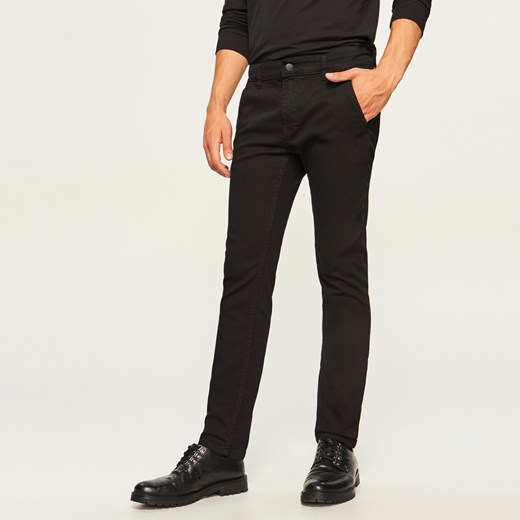 Reserved - Jeansy chino slim fit - Czarny Reserved  36 