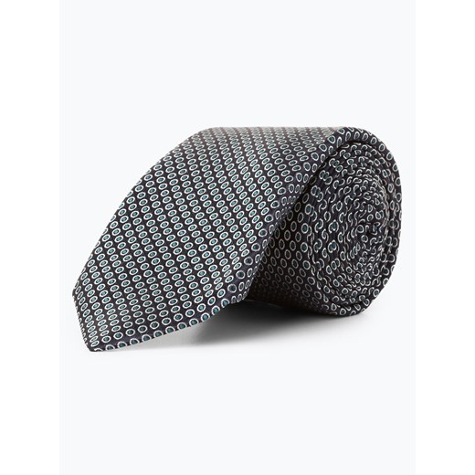BOSS - Krawat jedwabny męski – Tie 7,5 cm, niebieski  Boss One Size vangraaf