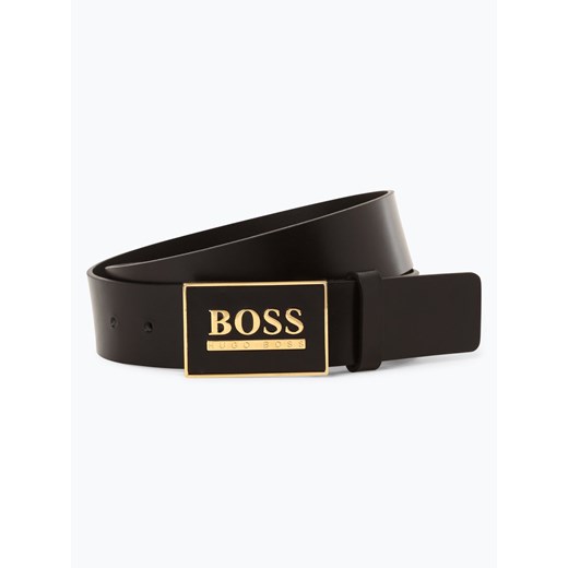 BOSS - Męski pasek skórzany – Boss_Icon_Sz40, czarny Boss  85 vangraaf