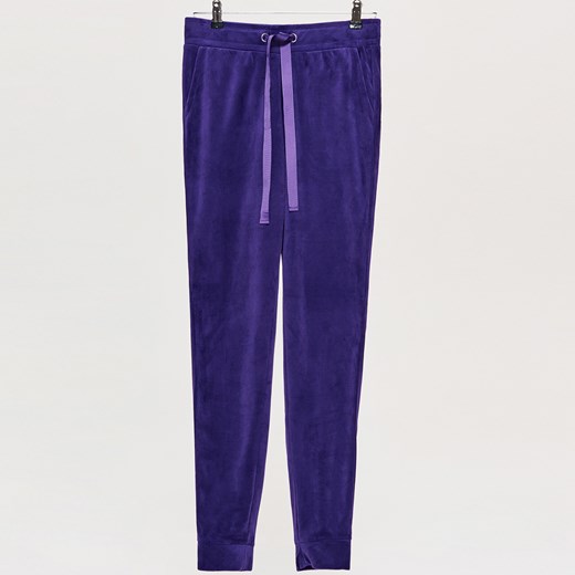 Cropp - Welurowe spodnie dresowe - Fioletowy Cropp  L 
