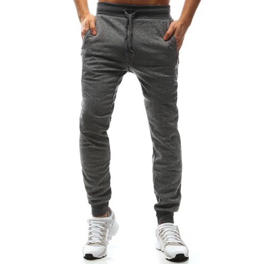 Spodnie męskie dresowe szare (ux1166)