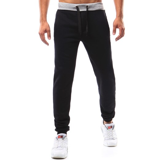 Spodnie męskie dresowe czarne (ux0961)