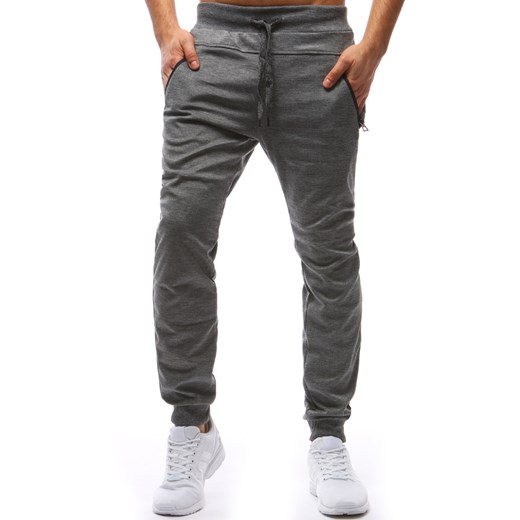 Spodnie męskie dresowe szare (ux1229)