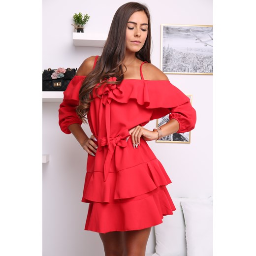 Sukienka Dream Czerwona   uniwersalny Moda For You