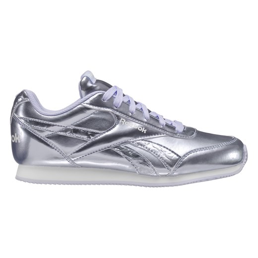 Buty sportowe dziecięce Reebok gładkie sznurowane srebrne 