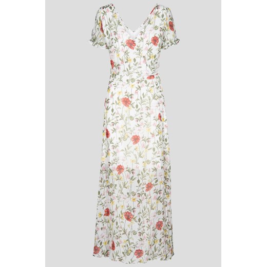 Kopertowa sukienka maxi w kwiaty