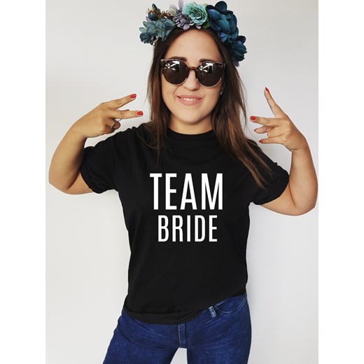 Koszulka czarna Sizeme z napisem team BRIDE Time For Fashion   