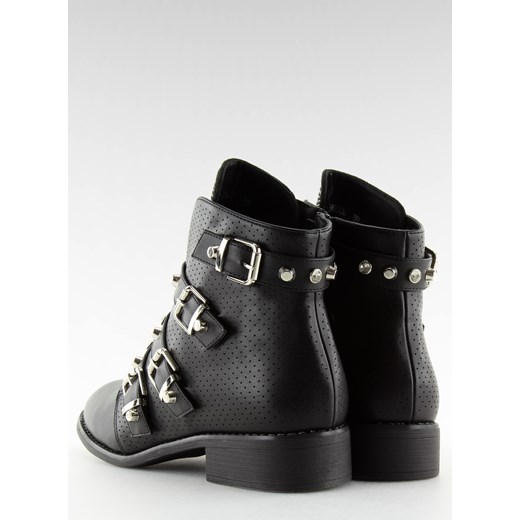 Botki z ćwiekami czarne HQ908 BLACK 40 kupbuty.com