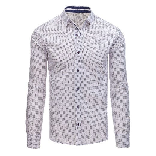 Koszula męska elegancka we wzory biała (dx1513) Dstreet  XL 