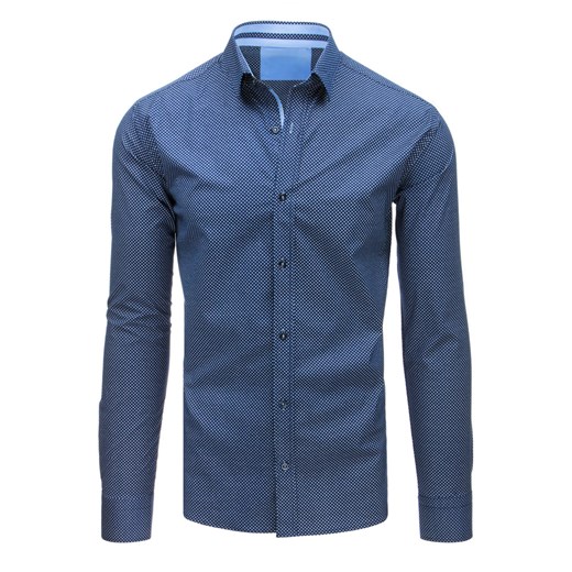 Koszula męska elegancka we wzory niebieska (dx1506) Dstreet  XL 
