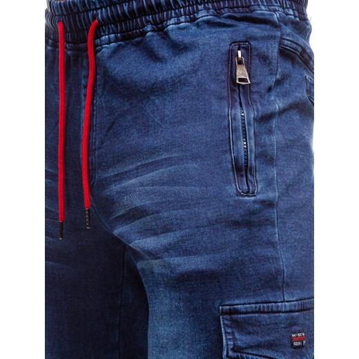 Spodnie jeansowe joggery męskie granatowe Denley Y272B  Denley 2XL 